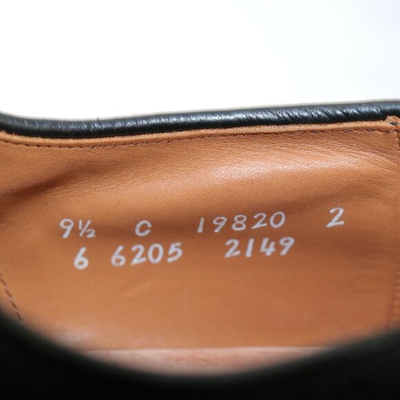 Allen Edmonds Mens McAllister Oxford Size 9.5 C Black Leather Dress Shoe Wingtip - Picture 11 of 12